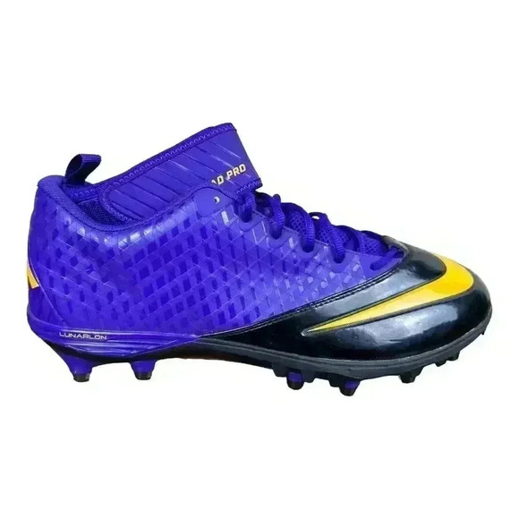 Nike Lunarlon Superbad Pro TD Football Cleats Rare Purple 534994-518 Size 14 - Picture 10 of 13
